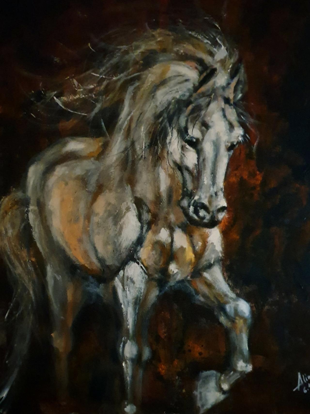 ArteDiAlina.com painting: First step out of Hell